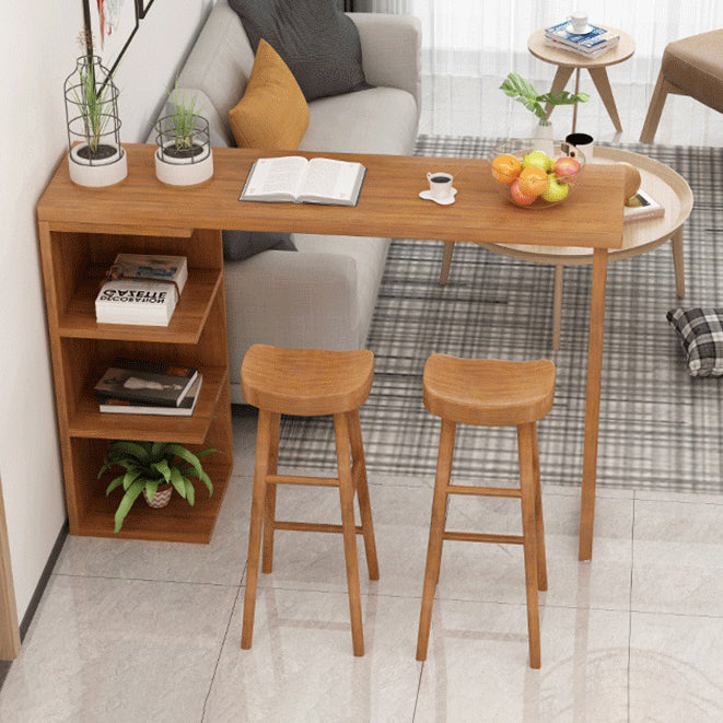 Pine Wood Bar Dining Table Modern Bar Dining Table with Sled Base Clearhalo 'Bar Furniture' 'Bar Tables' 'bar_tables' 'furn' 'furn_bar_tables' 'Furniture' 'furniture_bar_tables' 'Kitchen & Dining Furniture' 4759809