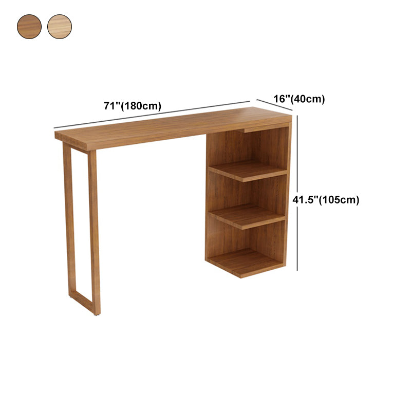 Pine Wood Bar Dining Table Modern Bar Dining Table with Sled Base Clearhalo 'Bar Furniture' 'Bar Tables' 'bar_tables' 'furn' 'furn_bar_tables' 'Furniture' 'furniture_bar_tables' 'Kitchen & Dining Furniture' 4759813
