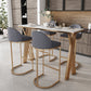 White Stone Top Bar Dining Table Traditional Luxury Bar Table with Sled Base in Gold Clearhalo 'Bar Furniture' 'Bar Tables' 'bar_tables' 'furn' 'furn_bar_tables' 'Furniture' 'furniture_bar_tables' 'Kitchen & Dining Furniture' 4759824