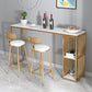 Rectangle Stone Bar Dining Table Industrial Bar Dining Table with Sled Base Clearhalo 'Bar Furniture' 'Bar Tables' 'bar_tables' 'furn' 'furn_bar_tables' 'Furniture' 'furniture_bar_tables' 'Kitchen & Dining Furniture' 4759841