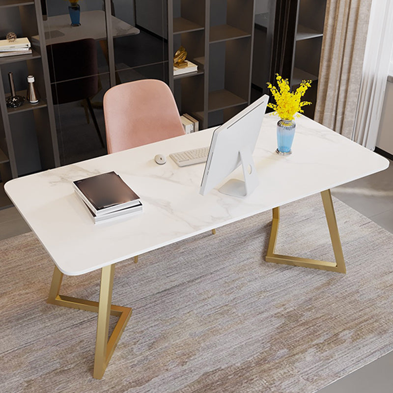 Glam 1/2 Pieces Dining Set Rectangle Stone Dining Table for Dining Room 2 Pieces: Table, 1 Pink Chair Clearhalo 'Dining Room Sets' 'Dining Tables & Seating' 'dining_room_set' 'furn' 'furn_dining_room_set' 'Furniture' 'furniture_dining_room_set' 'Kitchen & Dining Furniture' 4759923