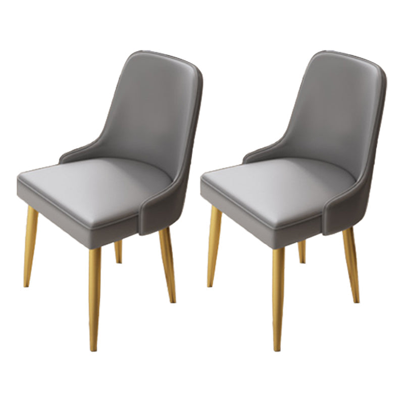 Glam 1/2 Pieces Dining Set Rectangle Stone Dining Table for Dining Room 2 Grey Chairs Clearhalo 'Dining Room Sets' 'Dining Tables & Seating' 'dining_room_set' 'furn' 'furn_dining_room_set' 'Furniture' 'furniture_dining_room_set' 'Kitchen & Dining Furniture' 4759924