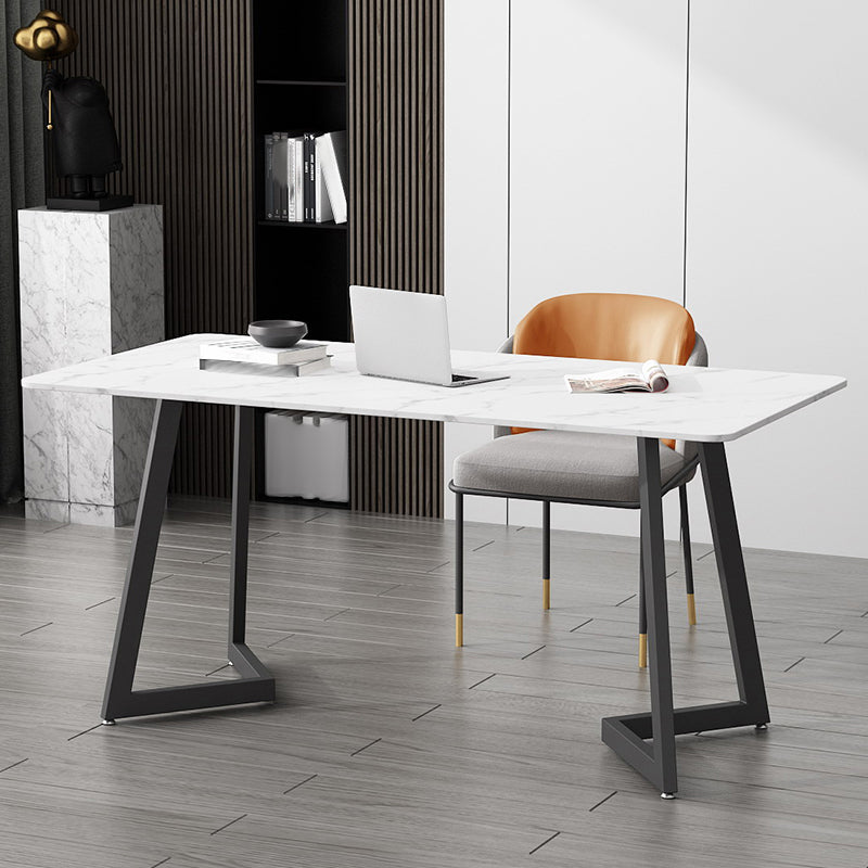 Glam 1/2 Pieces Dining Set Rectangle Stone Dining Table for Dining Room Clearhalo 'Dining Room Sets' 'Dining Tables & Seating' 'dining_room_set' 'furn' 'furn_dining_room_set' 'Furniture' 'furniture_dining_room_set' 'Kitchen & Dining Furniture' 4759925