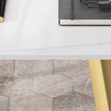 Glam 1/2 Pieces Dining Set Rectangle Stone Dining Table for Dining Room Clearhalo 'Dining Room Sets' 'Dining Tables & Seating' 'dining_room_set' 'furn' 'furn_dining_room_set' 'Furniture' 'furniture_dining_room_set' 'Kitchen & Dining Furniture' 4759932