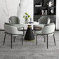 Contemporary 1/2/5 Pieces Dining Set Metal Dining Room Set for Home Use 5 Pieces: Table, 4 Grey Chairs Clearhalo 'Dining Room Sets' 'Dining Tables & Seating' 'dining_room_set' 'furn' 'furn_dining_room_set' 'Furniture' 'furniture_dining_room_set' 'Kitchen & Dining Furniture' 4759940