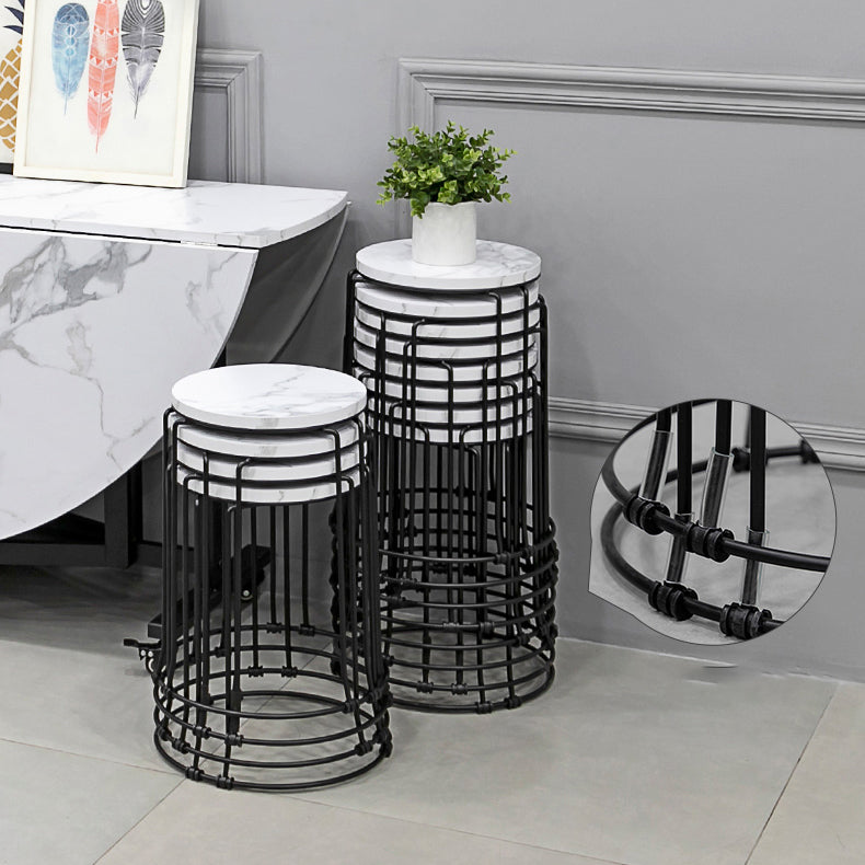 Modern 1/4/9/11/13 Pieces Foldable Dinette Set White Engineered Wood Dining Table Set Clearhalo 'Dining Room Sets' 'Dining Tables & Seating' 'dining_room_set' 'furn' 'furn_dining_room_set' 'Furniture' 'furniture_dining_room_set' 'Kitchen & Dining Furniture' 4759978