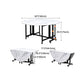 Modern 1/4/9/11/13 Pieces Foldable Dinette Set White Engineered Wood Dining Table Set Clearhalo 'Dining Room Sets' 'Dining Tables & Seating' 'dining_room_set' 'furn' 'furn_dining_room_set' 'Furniture' 'furniture_dining_room_set' 'Kitchen & Dining Furniture' 4759979