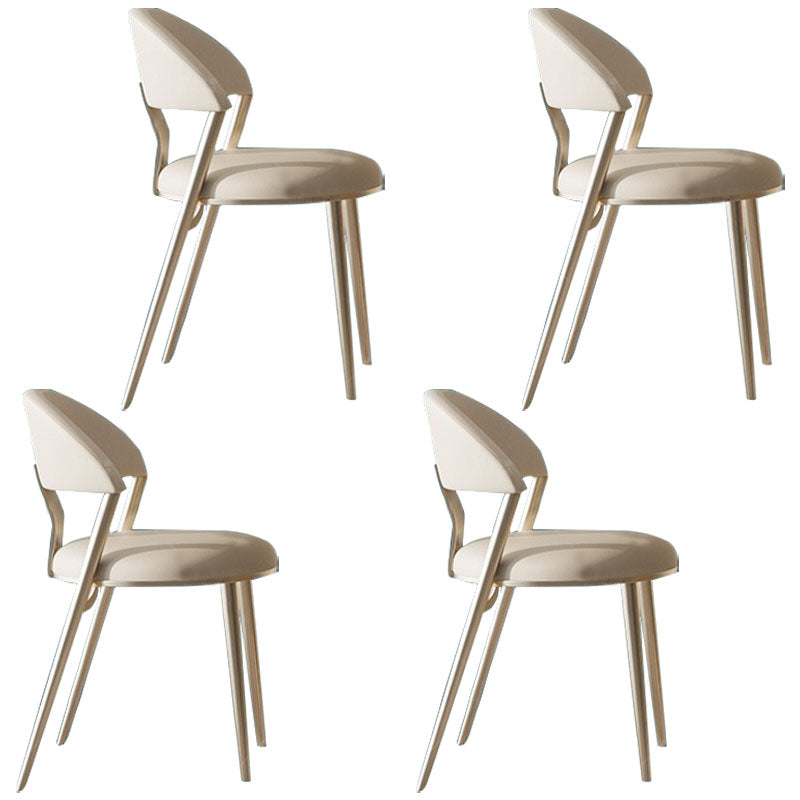 Luxury 1/4/5/7/9 Pieces Dining Set Sintered Stone Dining Table with Leather Chairs 4 Beige Chairs Clearhalo 'Dining Room Sets' 'Dining Tables & Seating' 'dining_room_set' 'furn' 'furn_dining_room_set' 'Furniture' 'furniture_dining_room_set' 'Kitchen & Dining Furniture' 4759982