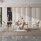 Luxury 1/4/5/7/9 Pieces Dining Set Sintered Stone Dining Table with Leather Chairs Clearhalo 'Dining Room Sets' 'Dining Tables & Seating' 'dining_room_set' 'furn' 'furn_dining_room_set' 'Furniture' 'furniture_dining_room_set' 'Kitchen & Dining Furniture' 4759994