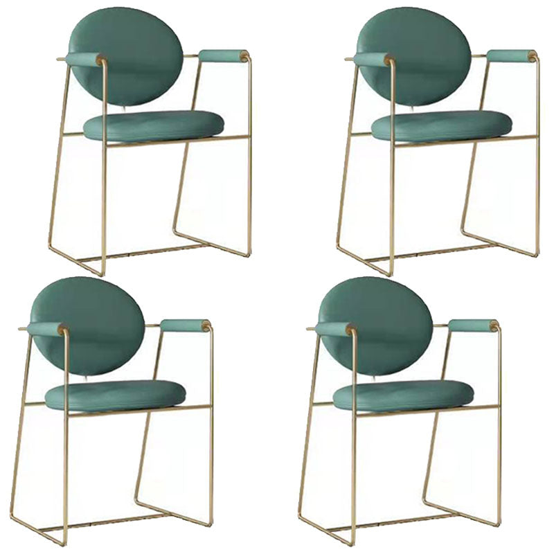 Luxury 1/4/5/7 Pieces Dining Set Sintered Stone Dining Table with Chairs 4 Green Chairs Clearhalo 'Dining Room Sets' 'Dining Tables & Seating' 'dining_room_set' 'furn' 'furn_dining_room_set' 'Furniture' 'furniture_dining_room_set' 'Kitchen & Dining Furniture' 4760001