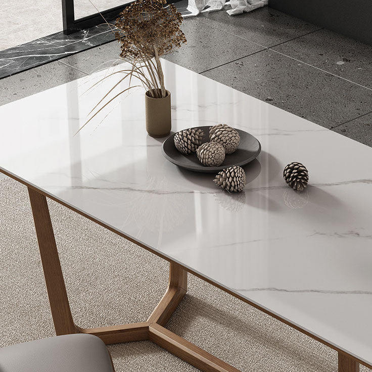 Modern 1/2/3/4/7 Pieces Dining Set Sintered Stone Dining Table Set for Home Clearhalo 'Dining Room Sets' 'Dining Tables & Seating' 'dining_room_set' 'furn' 'furn_dining_room_set' 'Furniture' 'furniture_dining_room_set' 'Kitchen & Dining Furniture' 4760024