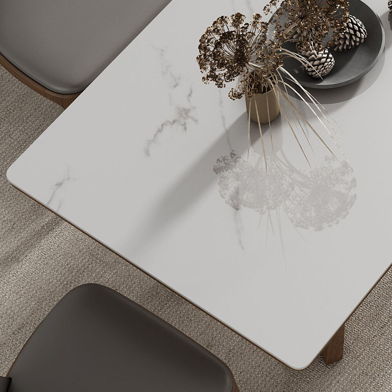 Modern 1/2/3/4/7 Pieces Dining Set Sintered Stone Dining Table Set for Home Clearhalo 'Dining Room Sets' 'Dining Tables & Seating' 'dining_room_set' 'furn' 'furn_dining_room_set' 'Furniture' 'furniture_dining_room_set' 'Kitchen & Dining Furniture' 4760026