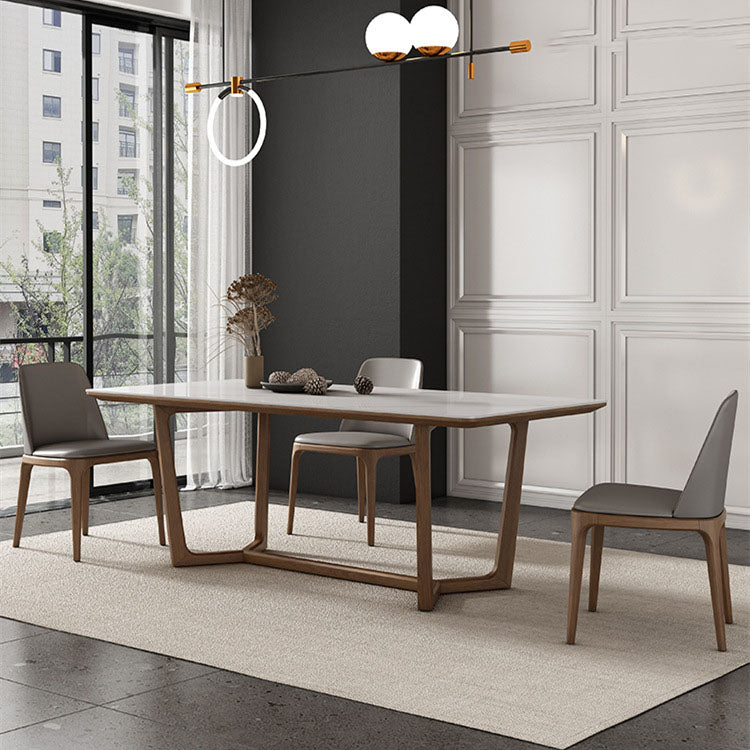 Modern 1/2/3/4/7 Pieces Dining Set Sintered Stone Dining Table Set for Home 4 Pieces: Table, 3 Chairs Clearhalo 'Dining Room Sets' 'Dining Tables & Seating' 'dining_room_set' 'furn' 'furn_dining_room_set' 'Furniture' 'furniture_dining_room_set' 'Kitchen & Dining Furniture' 4760028
