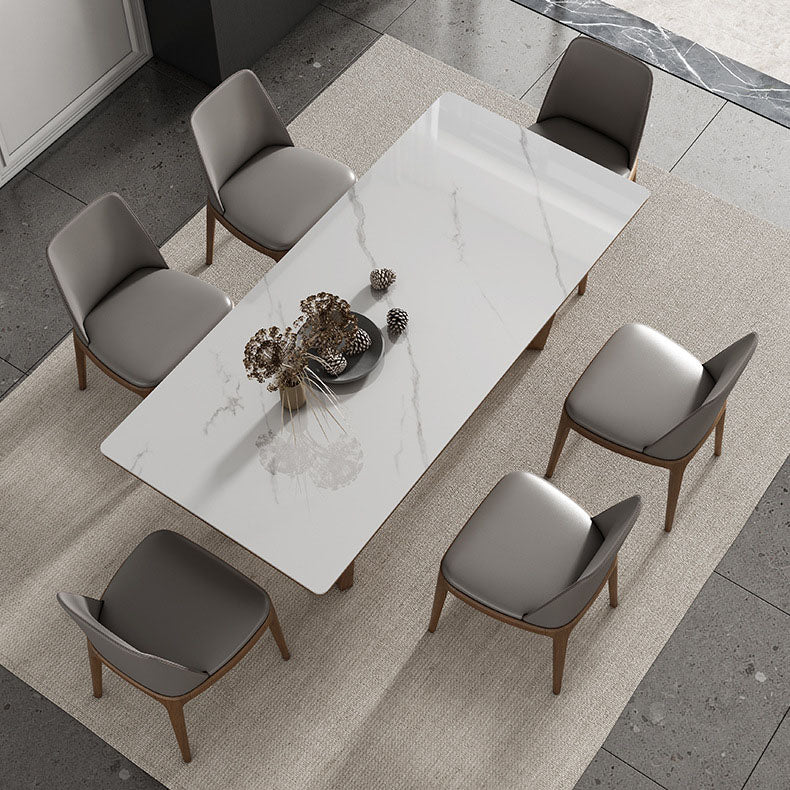 Modern 1/2/3/4/7 Pieces Dining Set Sintered Stone Dining Table Set for Home Clearhalo 'Dining Room Sets' 'Dining Tables & Seating' 'dining_room_set' 'furn' 'furn_dining_room_set' 'Furniture' 'furniture_dining_room_set' 'Kitchen & Dining Furniture' 4760030