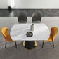 Glam 1/3/4/5/7 Pieces Dining Set Sintered Stone Dining Table Set for Dining Areas 5 Pieces: Table, 4 Chairs Clearhalo 'Dining Room Sets' 'Dining Tables & Seating' 'dining_room_set' 'furn' 'furn_dining_room_set' 'Furniture' 'furniture_dining_room_set' 'Kitchen & Dining Furniture' 4760054