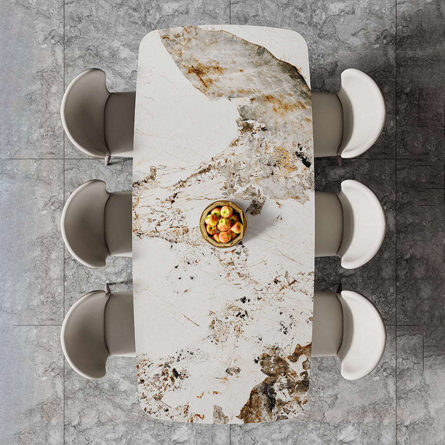 Nordic 1/6/7/8 Pieces Dining Set Sintered Stone Dining Table Set for Home Clearhalo 'Dining Room Sets' 'Dining Tables & Seating' 'dining_room_set' 'furn' 'furn_dining_room_set' 'Furniture' 'furniture_dining_room_set' 'Kitchen & Dining Furniture' 4760069