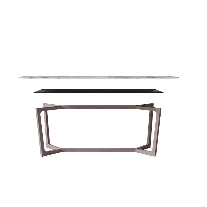 Nordic 1/6/7/8 Pieces Dining Set Sintered Stone Dining Table Set for Home Clearhalo 'Dining Room Sets' 'Dining Tables & Seating' 'dining_room_set' 'furn' 'furn_dining_room_set' 'Furniture' 'furniture_dining_room_set' 'Kitchen & Dining Furniture' 4760076