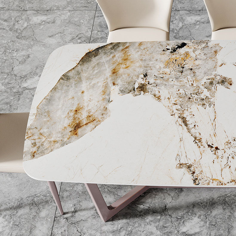 Nordic 1/6/7/8 Pieces Dining Set Sintered Stone Dining Table Set for Home Clearhalo 'Dining Room Sets' 'Dining Tables & Seating' 'dining_room_set' 'furn' 'furn_dining_room_set' 'Furniture' 'furniture_dining_room_set' 'Kitchen & Dining Furniture' 4760078