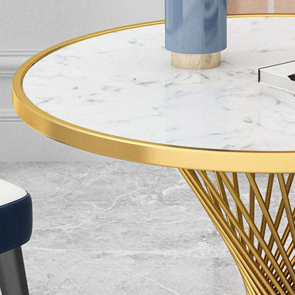 Glam 1/3/4/5 Pieces Dining Set Marble Dining Table Set for Dining Areas Clearhalo 'Dining Room Sets' 'Dining Tables & Seating' 'dining_room_set' 'Furniture' 'furniture_dining_room_set' 'Kitchen & Dining Furniture' 4760098