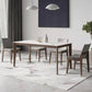 Nordic 1/2/5/7 Pieces Dining Set Sintered Stone Dining Table with Wooden Chairs Clearhalo 'Dining Room Sets' 'Dining Tables & Seating' 'dining_room_set' 'furn' 'furn_dining_room_set' 'Furniture' 'furniture_dining_room_set' 'Kitchen & Dining Furniture' 4760131