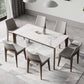 Nordic 1/2/5/7 Pieces Dining Set Sintered Stone Dining Table with Wooden Chairs 7 Pieces: Table, 6 Chairs Clearhalo 'Dining Room Sets' 'Dining Tables & Seating' 'dining_room_set' 'furn' 'furn_dining_room_set' 'Furniture' 'furniture_dining_room_set' 'Kitchen & Dining Furniture' 4760133