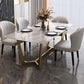 Glam Style 1/4/5/6/7 Pieces Dining Set Sintered Stone Dining Table Set for Dining Areas Clearhalo 'Dining Room Sets' 'Dining Tables & Seating' 'dining_room_set' 'furn' 'furn_dining_room_set' 'Furniture' 'furniture_dining_room_set' 'Kitchen & Dining Furniture' 4760145