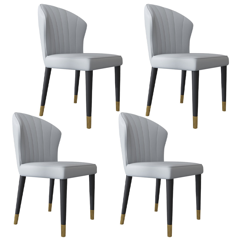 Glam Style 1/4/5/6/7 Pieces Dining Set Sintered Stone Dining Table Set for Dining Areas 4 Grey Chairs Clearhalo 'Dining Room Sets' 'Dining Tables & Seating' 'dining_room_set' 'furn' 'furn_dining_room_set' 'Furniture' 'furniture_dining_room_set' 'Kitchen & Dining Furniture' 4760147