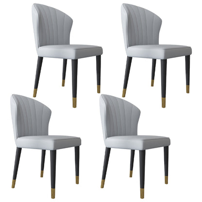 Glam Style 1/4/5/6/7 Pieces Dining Set Sintered Stone Dining Table Set for Dining Areas 4 Grey Chairs Clearhalo 'Dining Room Sets' 'Dining Tables & Seating' 'dining_room_set' 'furn' 'furn_dining_room_set' 'Furniture' 'furniture_dining_room_set' 'Kitchen & Dining Furniture' 4760147