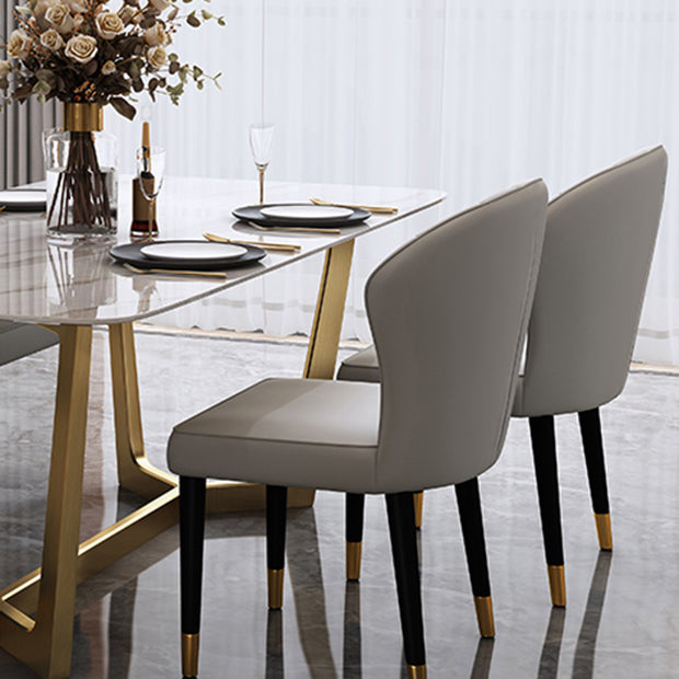 Glam Style 1/4/5/6/7 Pieces Dining Set Sintered Stone Dining Table Set for Dining Areas Clearhalo 'Dining Room Sets' 'Dining Tables & Seating' 'dining_room_set' 'furn' 'furn_dining_room_set' 'Furniture' 'furniture_dining_room_set' 'Kitchen & Dining Furniture' 4760154