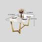 Glam Style 1/4/5/6/7 Pieces Dining Set Sintered Stone Dining Table Set for Dining Areas Clearhalo 'Dining Room Sets' 'Dining Tables & Seating' 'dining_room_set' 'furn' 'furn_dining_room_set' 'Furniture' 'furniture_dining_room_set' 'Kitchen & Dining Furniture' 4760159