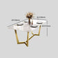 Glam Style 1/4/5/6/7 Pieces Dining Set Sintered Stone Dining Table Set for Dining Areas Clearhalo 'Dining Room Sets' 'Dining Tables & Seating' 'dining_room_set' 'furn' 'furn_dining_room_set' 'Furniture' 'furniture_dining_room_set' 'Kitchen & Dining Furniture' 4760161