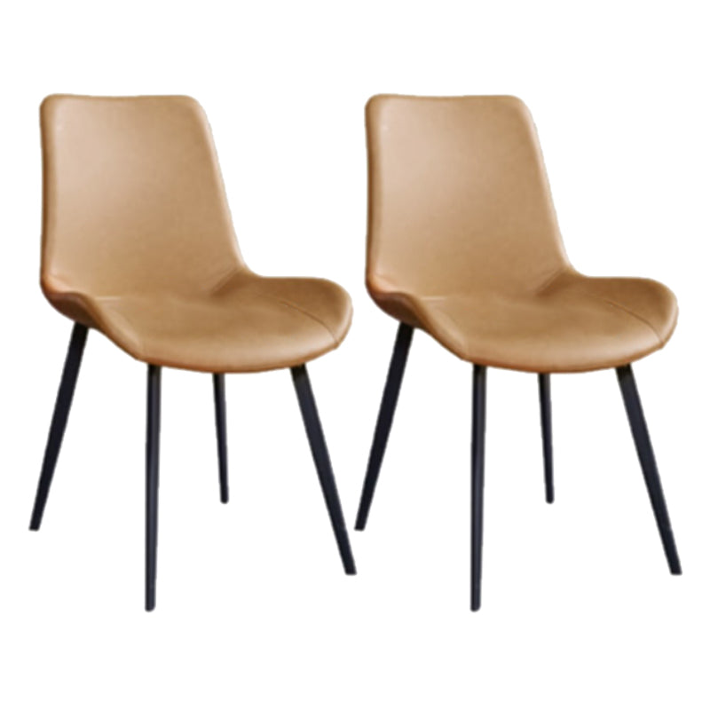 Modern 1/2/4/7 Pieces Dinette Set with Grey Sintered Stone Top Rectangle Dining Table Set 2 Brown Chairs Clearhalo 'Dining Room Sets' 'Dining Tables & Seating' 'dining_room_set' 'furn' 'furn_dining_room_set' 'Furniture' 'furniture_dining_room_set' 'Kitchen & Dining Furniture' 4760192