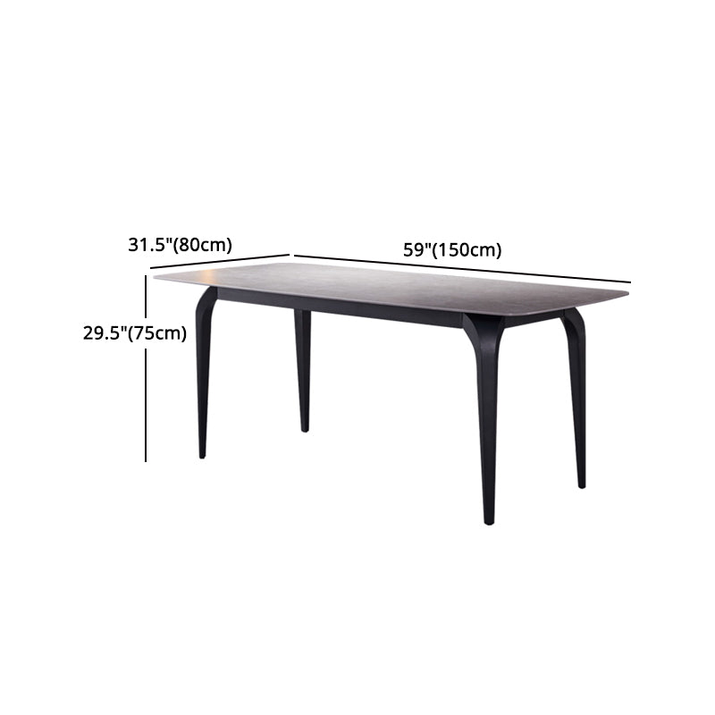 Modern 1/2/4/7 Pieces Dinette Set with Grey Sintered Stone Top Rectangle Dining Table Set Clearhalo 'Dining Room Sets' 'Dining Tables & Seating' 'dining_room_set' 'furn' 'furn_dining_room_set' 'Furniture' 'furniture_dining_room_set' 'Kitchen & Dining Furniture' 4760201