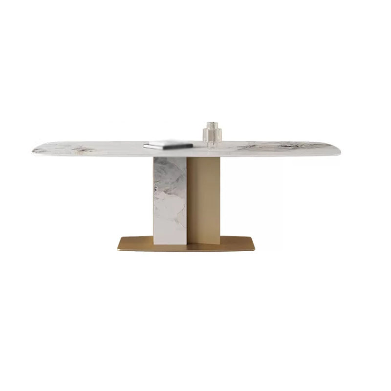 Luxury 1/4/5/7 Pieces Rectangle Dining Set Sintered Stone Top Dining Table with Chairs Clearhalo 'Dining Room Sets' 'Dining Tables & Seating' 'dining_room_set' 'furn' 'furn_dining_room_set' 'Furniture' 'furniture_dining_room_set' 'Kitchen & Dining Furniture' 4760207