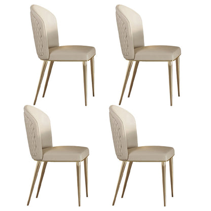 Luxury 1/4/5/7 Pieces Rectangle Dining Set Sintered Stone Top Dining Table with Chairs 4 White Chairs Clearhalo 'Dining Room Sets' 'Dining Tables & Seating' 'dining_room_set' 'furn' 'furn_dining_room_set' 'Furniture' 'furniture_dining_room_set' 'Kitchen & Dining Furniture' 4760208