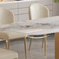 Luxury 1/4/5/7 Pieces Rectangle Dining Set Sintered Stone Top Dining Table with Chairs Clearhalo 'Dining Room Sets' 'Dining Tables & Seating' 'dining_room_set' 'furn' 'furn_dining_room_set' 'Furniture' 'furniture_dining_room_set' 'Kitchen & Dining Furniture' 4760214