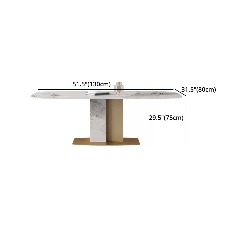 Luxury 1/4/5/7 Pieces Rectangle Dining Set Sintered Stone Top Dining Table with Chairs Clearhalo 'Dining Room Sets' 'Dining Tables & Seating' 'dining_room_set' 'furn' 'furn_dining_room_set' 'Furniture' 'furniture_dining_room_set' 'Kitchen & Dining Furniture' 4760218