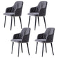 Modern 1/4/5 Pieces Dining Set Metal Dining Room Set for Small Space 4 Grey Chairs Clearhalo 'Dining Room Sets' 'Dining Tables & Seating' 'dining_room_set' 'furn' 'furn_dining_room_set' 'Furniture' 'furniture_dining_room_set' 'Kitchen & Dining Furniture' 4760226