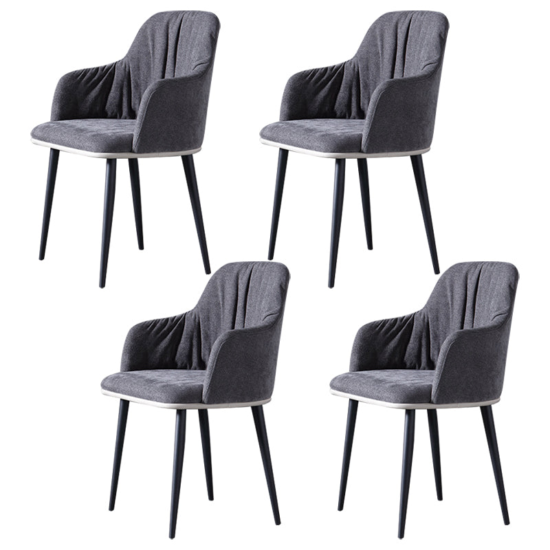 Modern 1/4/5 Pieces Dining Set Metal Dining Room Set for Small Space 4 Grey Chairs Clearhalo 'Dining Room Sets' 'Dining Tables & Seating' 'dining_room_set' 'furn' 'furn_dining_room_set' 'Furniture' 'furniture_dining_room_set' 'Kitchen & Dining Furniture' 4760226