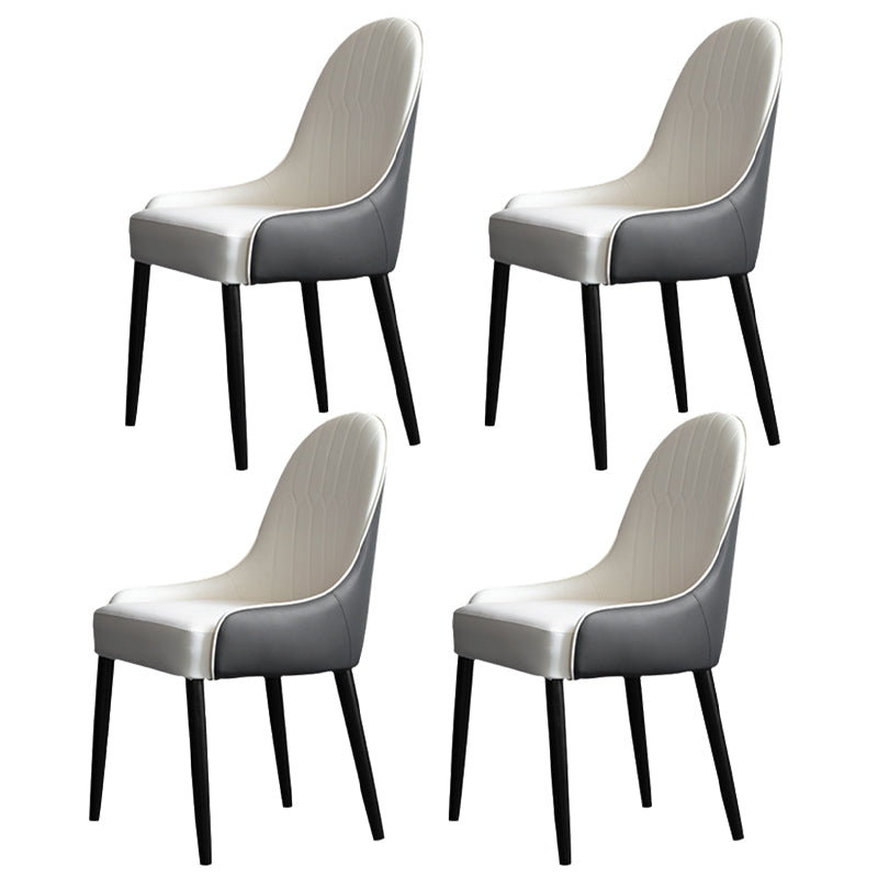 Modern 1/3/4/5/7 Pieces Dinette Set with White Sintered Stone Top Round Dining Table Set 4 Beige Chairs Clearhalo 'Dining Room Sets' 'Dining Tables & Seating' 'dining_room_set' 'furn' 'furn_dining_room_set' 'Furniture' 'furniture_dining_room_set' 'Kitchen & Dining Furniture' 4760239
