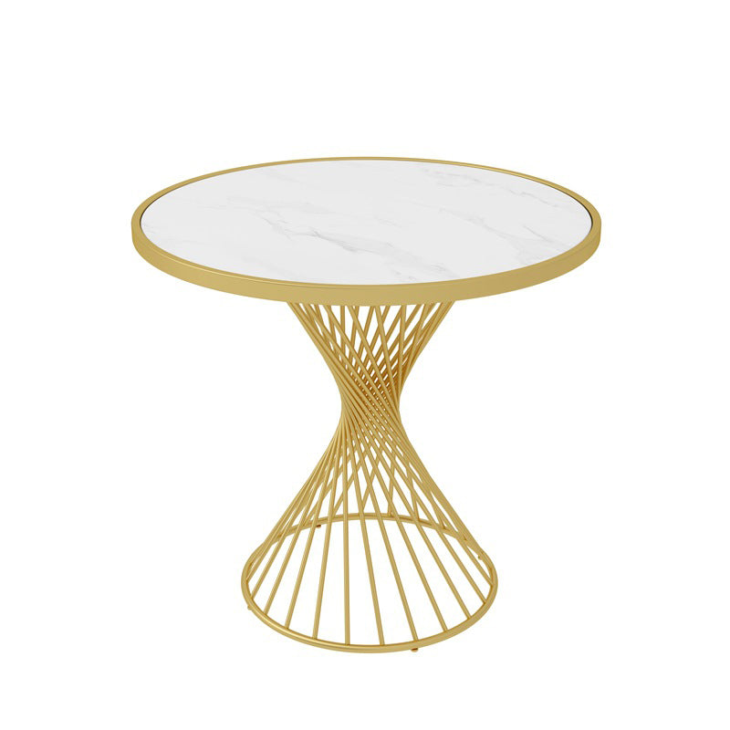 Glam Style 1/3/4/5 Pieces Dining Set Sintered Stone Dining Table Set White 31"L x 31"W Clearhalo 'Dining Room Sets' 'Dining Tables & Seating' 'dining_room_set' 'Furniture' 'furniture_dining_room_set' 'Kitchen & Dining Furniture' 4760260