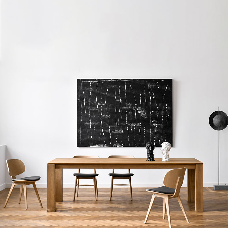 Modern Fir Wood Table for Restaurant Rectangle Dining Table with 4 Legs 94.5"L x 39.4"W x 29.5"H Without Chairs Clearhalo 'Dining Tables & Seating' 'Dining Tables' 'dining_table' 'furn' 'furn_dining_table' 'Furniture' 'furniture_dining_table' 'Kitchen & Dining Furniture' 'kitchen' 'kitchen_dining_table' 4760293