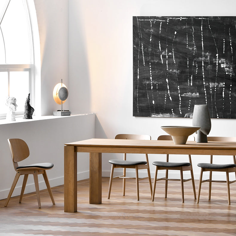 Modern Fir Wood Table for Restaurant Rectangle Dining Table with 4 Legs Clearhalo 'Dining Tables & Seating' 'Dining Tables' 'dining_table' 'furn' 'furn_dining_table' 'Furniture' 'furniture_dining_table' 'Kitchen & Dining Furniture' 'kitchen' 'kitchen_dining_table' 4760298