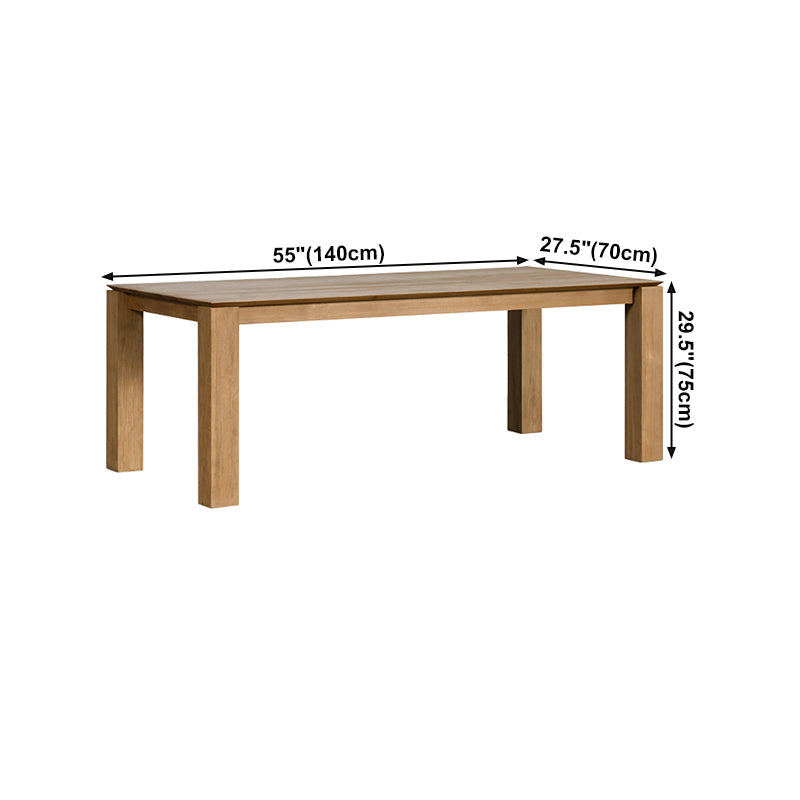 Modern Fir Wood Table for Restaurant Rectangle Dining Table with 4 Legs Clearhalo 'Dining Tables & Seating' 'Dining Tables' 'dining_table' 'furn' 'furn_dining_table' 'Furniture' 'furniture_dining_table' 'Kitchen & Dining Furniture' 'kitchen' 'kitchen_dining_table' 4760300