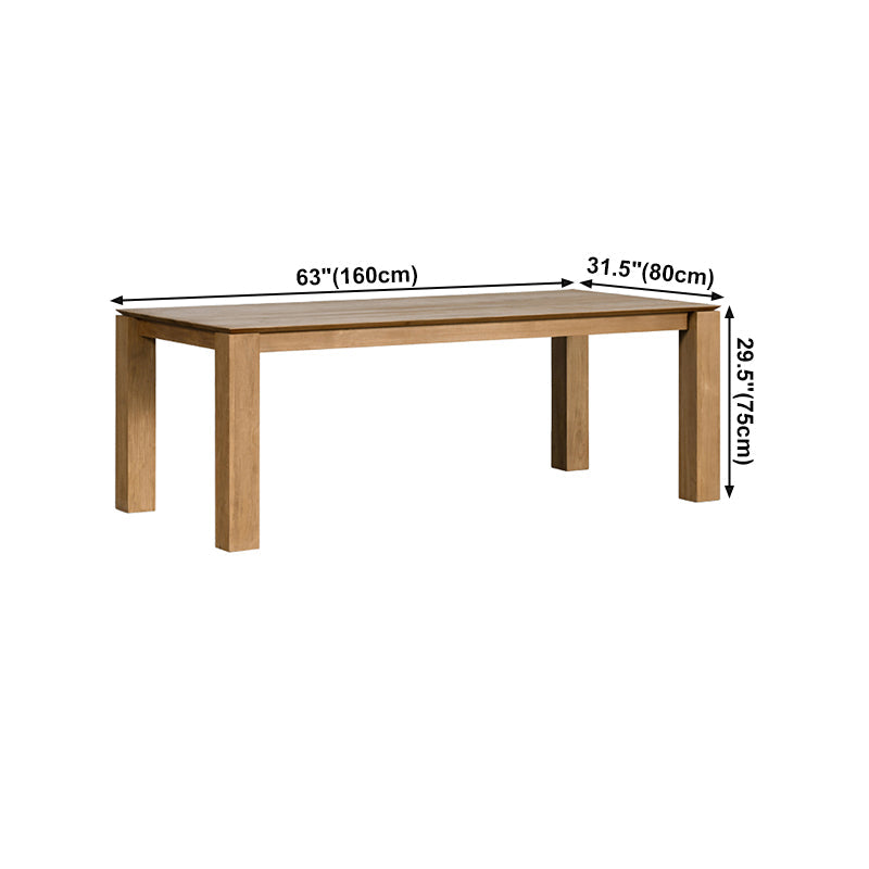 Modern Fir Wood Table for Restaurant Rectangle Dining Table with 4 Legs Clearhalo 'Dining Tables & Seating' 'Dining Tables' 'dining_table' 'furn' 'furn_dining_table' 'Furniture' 'furniture_dining_table' 'Kitchen & Dining Furniture' 'kitchen' 'kitchen_dining_table' 4760301