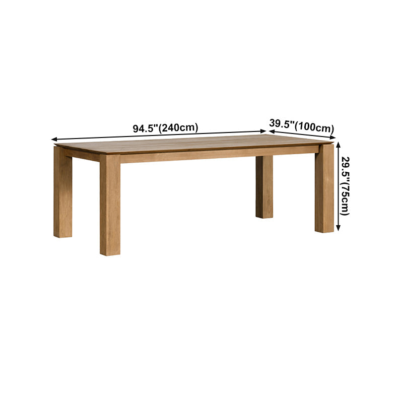 Modern Fir Wood Table for Restaurant Rectangle Dining Table with 4 Legs Clearhalo 'Dining Tables & Seating' 'Dining Tables' 'dining_table' 'furn' 'furn_dining_table' 'Furniture' 'furniture_dining_table' 'Kitchen & Dining Furniture' 'kitchen' 'kitchen_dining_table' 4760305