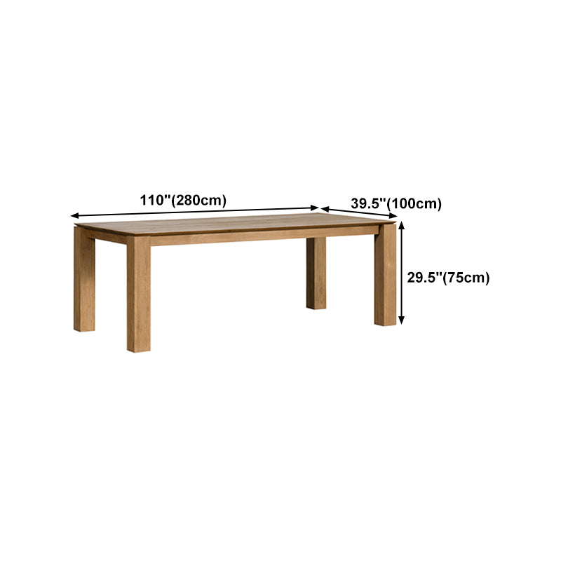 Modern Fir Wood Table for Restaurant Rectangle Dining Table with 4 Legs Clearhalo 'Dining Tables & Seating' 'Dining Tables' 'dining_table' 'furn' 'furn_dining_table' 'Furniture' 'furniture_dining_table' 'Kitchen & Dining Furniture' 'kitchen' 'kitchen_dining_table' 4760307