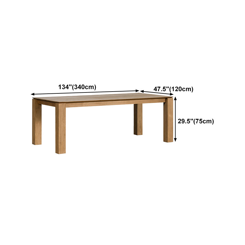 Modern Fir Wood Table for Restaurant Rectangle Dining Table with 4 Legs Clearhalo 'Dining Tables & Seating' 'Dining Tables' 'dining_table' 'furn' 'furn_dining_table' 'Furniture' 'furniture_dining_table' 'Kitchen & Dining Furniture' 'kitchen' 'kitchen_dining_table' 4760310