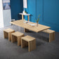 Solid Wood Top Dining Table Rectangle Pine Wood Table with Sled Base Natural 78.7"L x 31.5"W x 29.5"H Without Chairs Clearhalo 'Dining Tables & Seating' 'Dining Tables' 'dining_table' 'furn' 'furn_dining_table' 'Furniture' 'furniture_dining_table' 'Kitchen & Dining Furniture' 'kitchen' 'kitchen_dining_table' 4760325