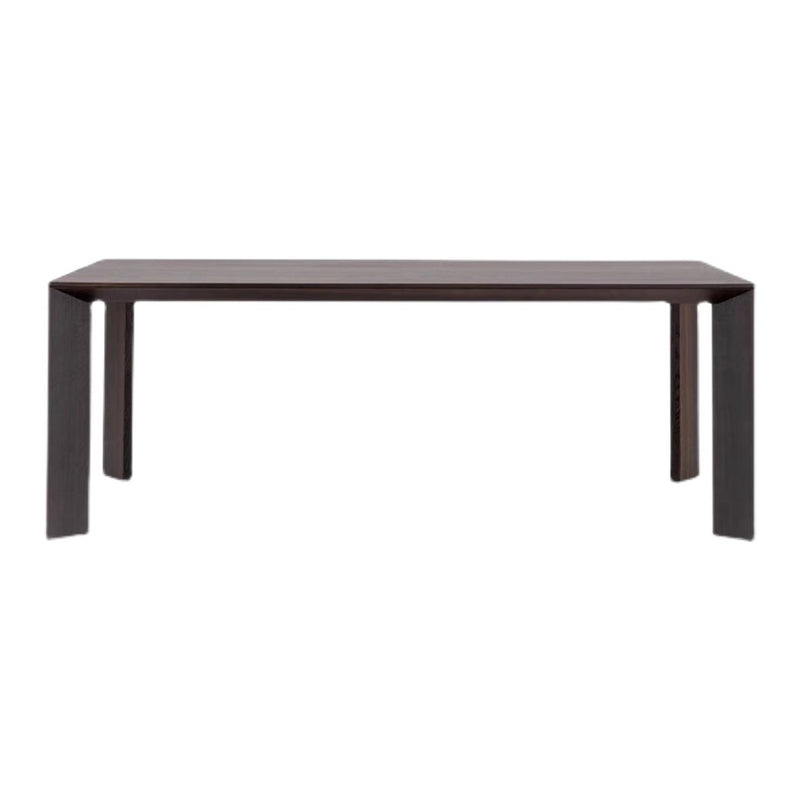 Modern Pine Wood Table for Restaurant Rectangle Black Dining Table with 4 Legs Dark Brown Without Chairs Clearhalo 'Dining Tables & Seating' 'Dining Tables' 'dining_table' 'furn' 'furn_dining_table' 'Furniture' 'furniture_dining_table' 'Kitchen & Dining Furniture' 'kitchen' 'kitchen_dining_table' 4760347